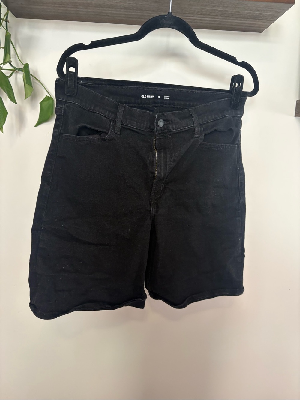 Old Navy Black Women's Denim Bermuda Shorts
